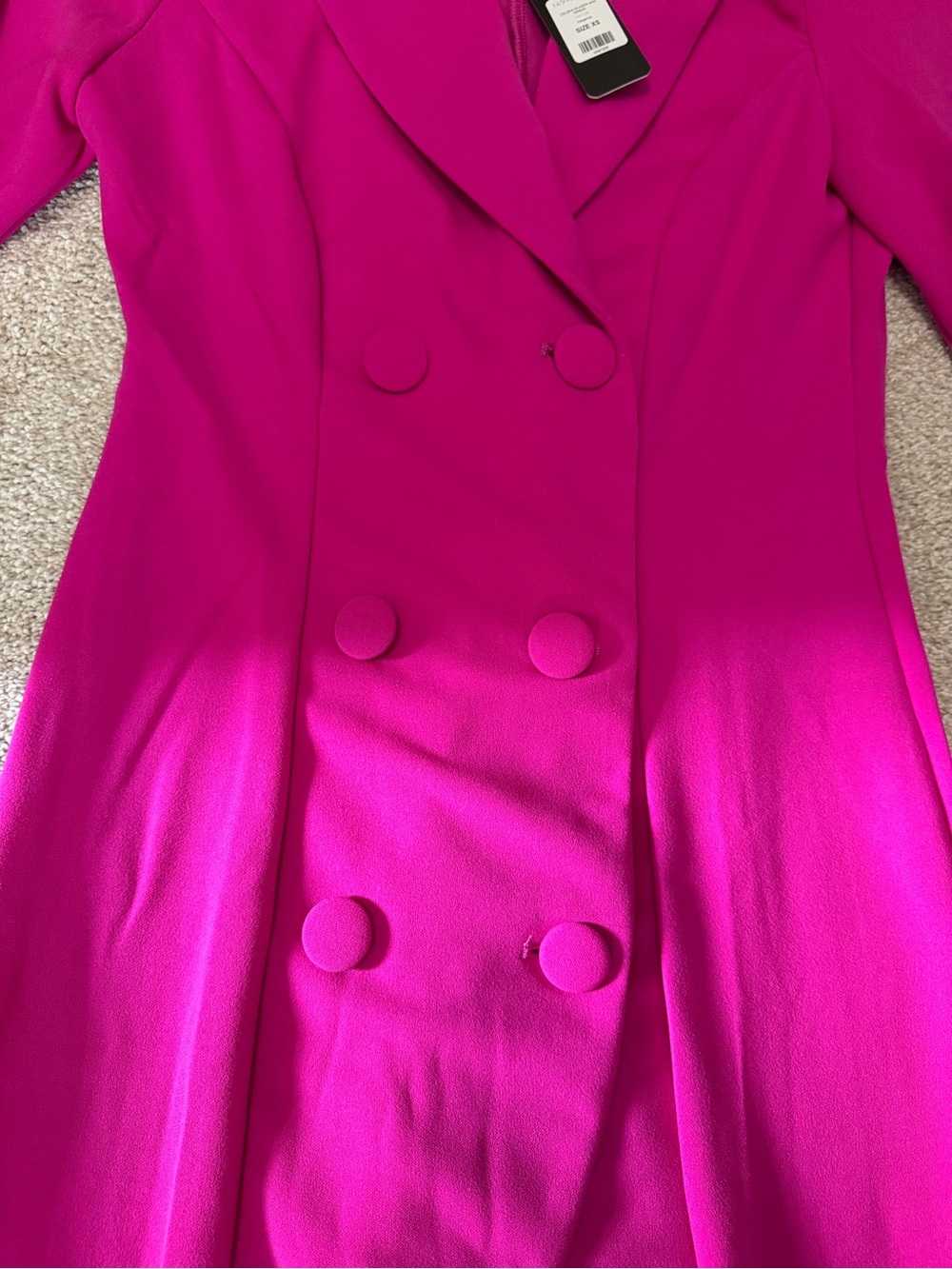 NWT Fashion Nova hot pink blazer mini dress - Picture 2 of 8